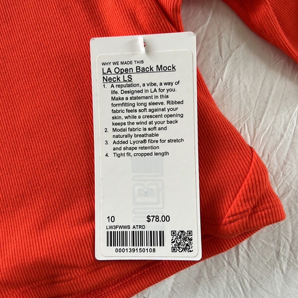 LA Open Back Mock Neck LS - Picture 2 of 3